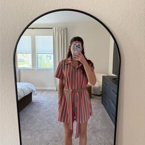 Beach Riot Pink and Green Striped Garment